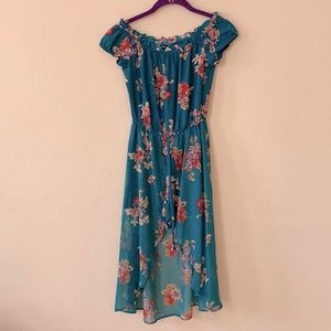 Bebop XS Floral Turquoise Romper